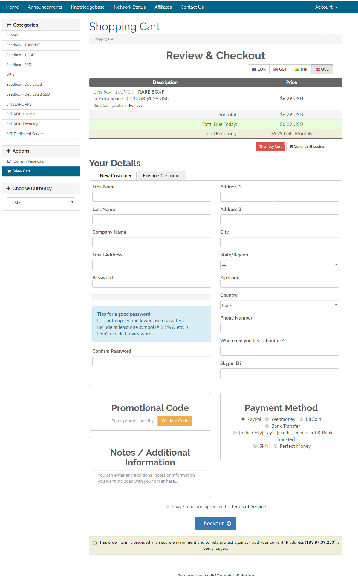 CheckOut Page Checkout Page