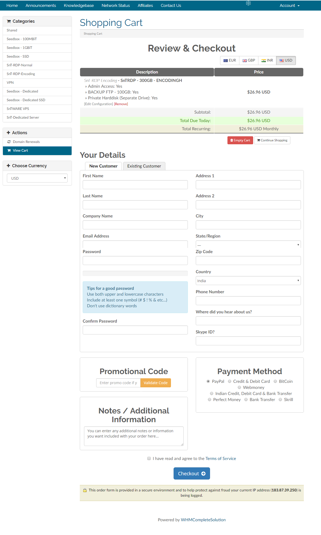 CheckOut Page Checkout Page